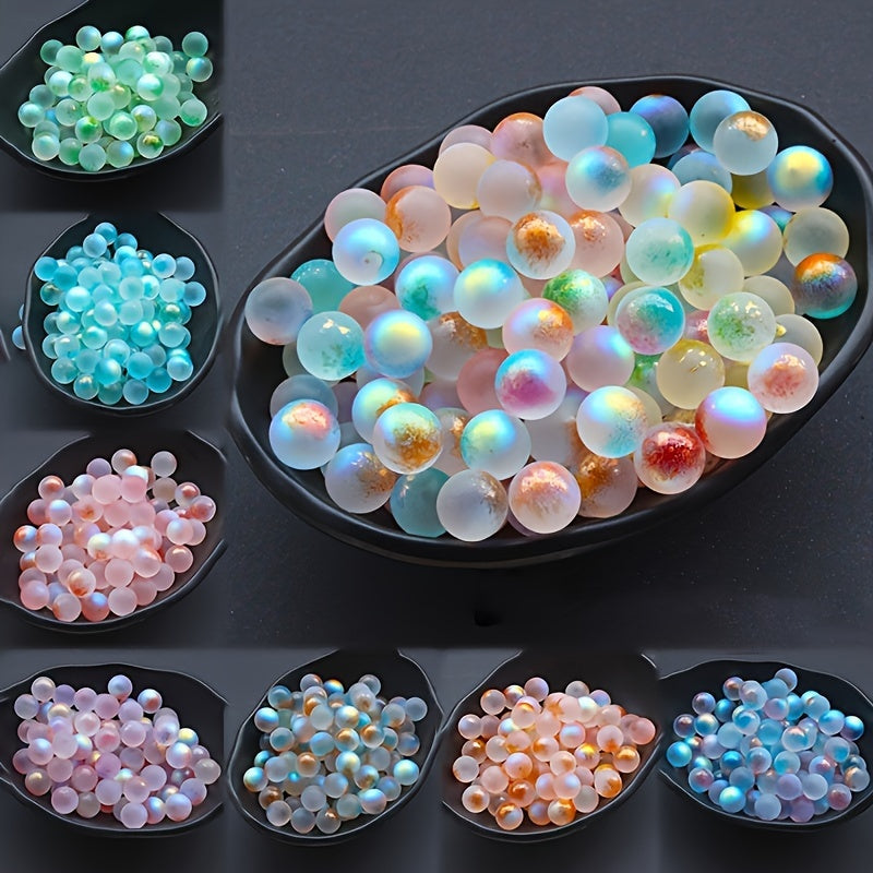 TEMU 50pcs Starry Glass Marbles Set - Glossy Finish, Multi-colorful Decorative Balls For Home, Fireplace, Rv, Garden, Patio & Indoor Decor (no