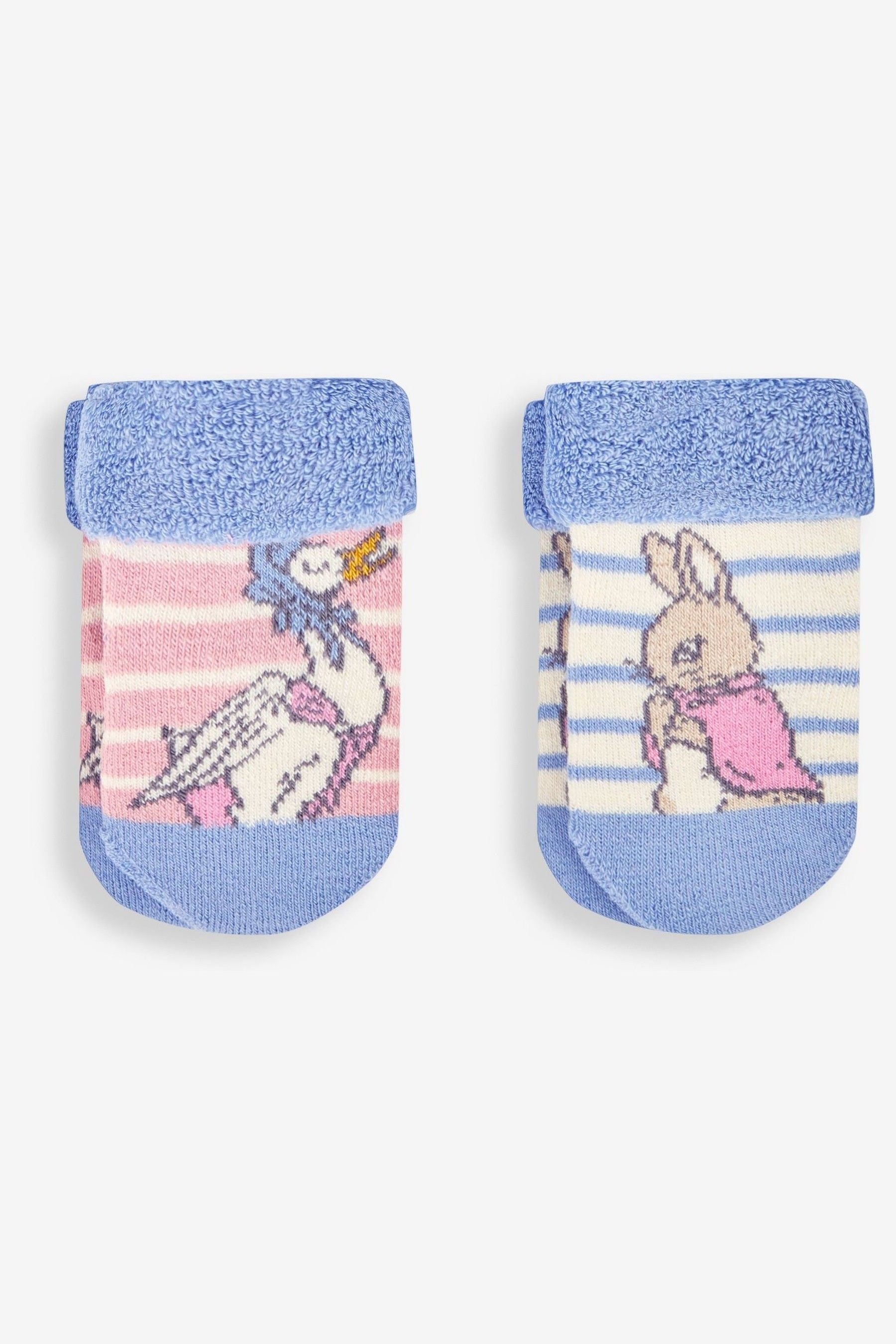 Pink Peter Rabbit Baby Socks 2 Pack NEWBORN Matron Inn