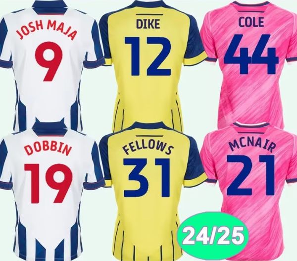 west brom Soccer Jerseys 2024 25 GRANT DIKE DOBBIN FELLOWS COLE JOSH MAJA FURLONG STYLES BARTLEY WALLACE football shirts