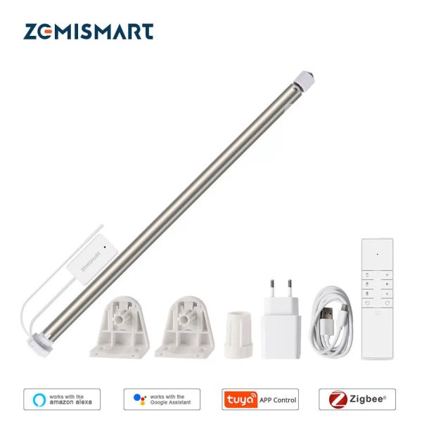 Zemismart Zigbee Smart Roller Shade Blinds Motor for 17mm 25mm 28mm Tube Tuya Electric Curtain Engine Alexa Google Home Control