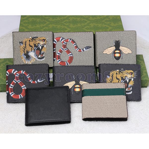 Wallet Designer Woman Luxury r Wallets Black Snake Tiger Bee Men And Women Retro Handbag For Classic Card Holders Coin Purse