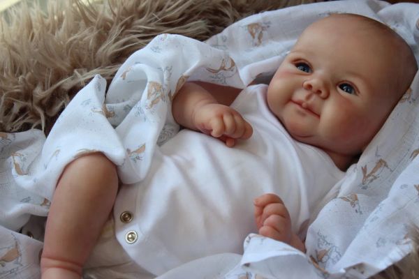 Dolls 49CM Reborn Baby Dolls Sweet Face Lifelike Real Touch Reborn Juliette 3D Skin Multiple Layers with Hand-Painted Hair Bebe Doll S241226