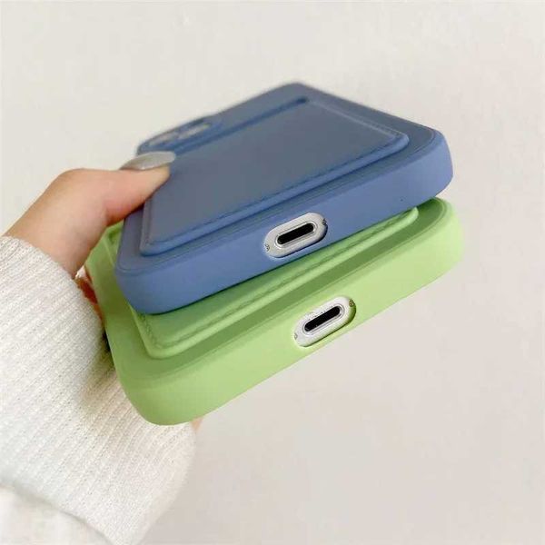 Cellphone Case Luxury slot wallet back case suitable for iPhone 15 14 13 11 16 Pro Max soft silicone card holder cover suitable for iPhone 1