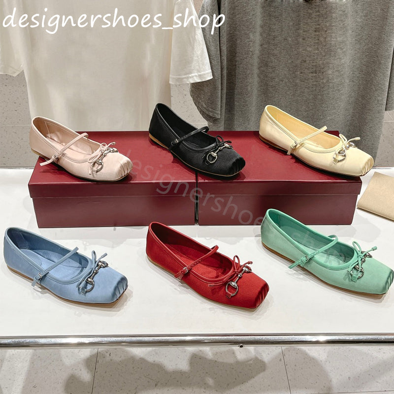 Ballet flat Paris Ballet Designer Professional Dance Shoes Satin ballerinas Platform Bowknot Shallow Mouth Single Shoe flat sandals women Loafers 35