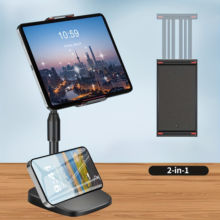 TEMU Weighted Base Phone- Tablet Universal Stand! Large Sized Multifunctional 2-in-1 With Phone Slo