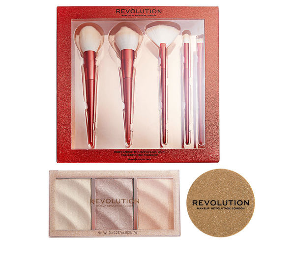 Revolution Make-up-Textmarker und Pinsel-Set, 3-teilig