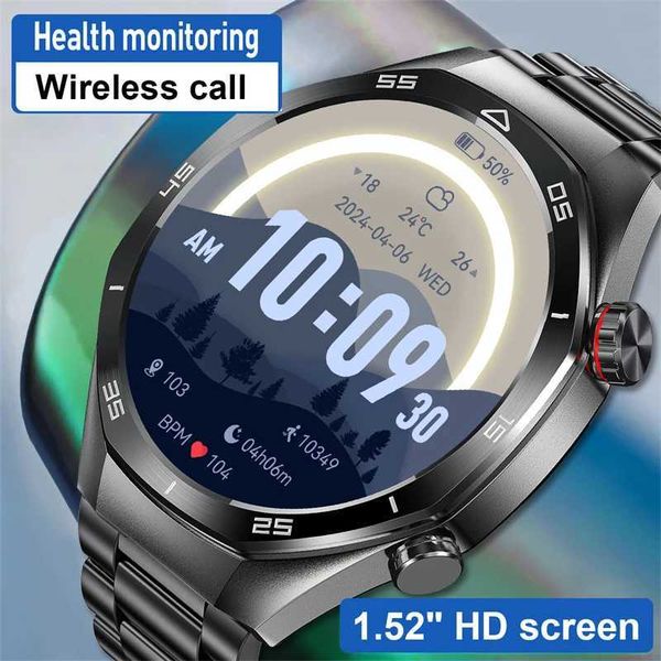 LIGE New Steel 1.52inch Call Smart Watch Men Sports Fitness Tracker Watches IP67 Waterproof Smartwatch for Android iOS Z241218