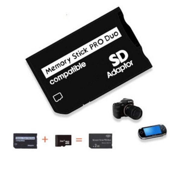 Micro SD Adapter SDHC TF to Memory Stick MS Pro Duo Adapter Converter Card Case PDA and Digital Camera