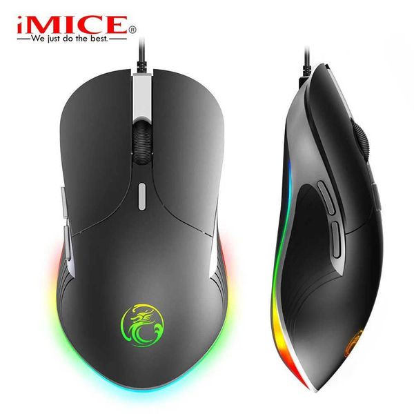 Wired gaming mouse e-sports chicken eating glowing color RGB programmable 6D mouse X6 M250102