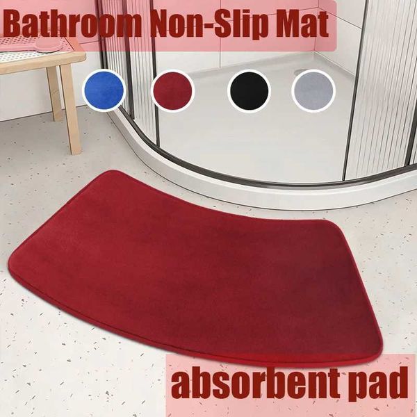 Curved Bath Rug Curved Shower Mat Corner ShowerBathro Non Slip Washable Curved Bath Mat for Tub Z250211