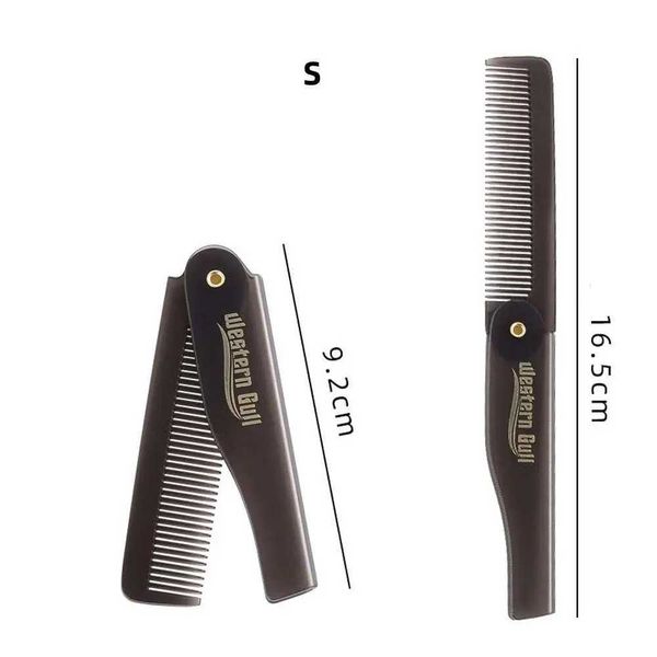 Portable Hairdressing Beard Combs Hair Accessories Oil Head Comb Folding Comb Men Hair Brush Hair Styling Tool W250115