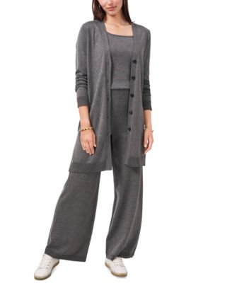 Long Vented-hem Cardigan