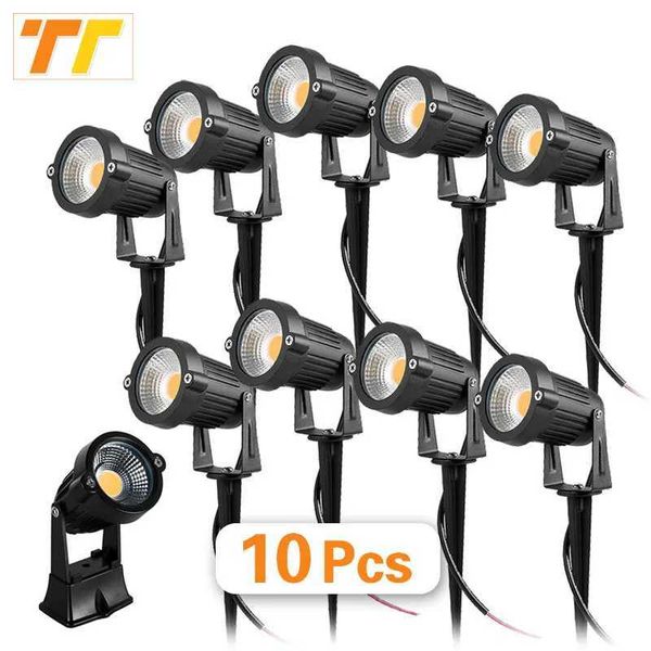 10Pcs LED Garden Lawn Light Waterproof AC220V 110V 7W 5W DC12-24V Outdoor LED Peak Light Landscape IP65 Spot Light Bulb X241102