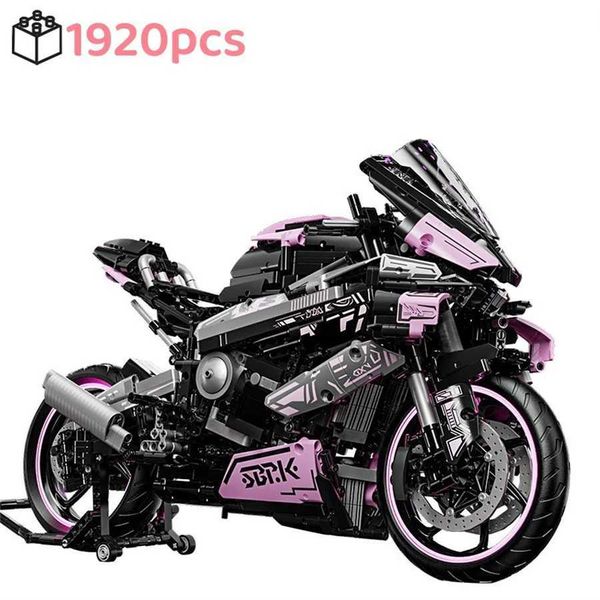Novo Technical Famous Motorcycle M1000 RR Bloco de construção Locotiva Modelo de veículo Racing Toys Toys Bricks Motorbike menino para crian