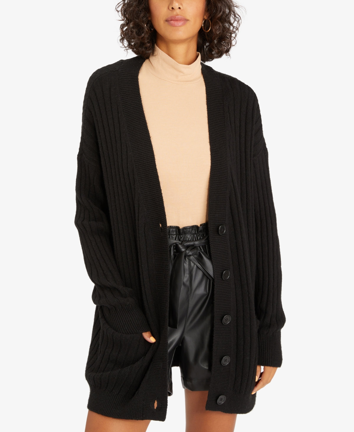 Cozy Seeker Cardigan In Black - XXL