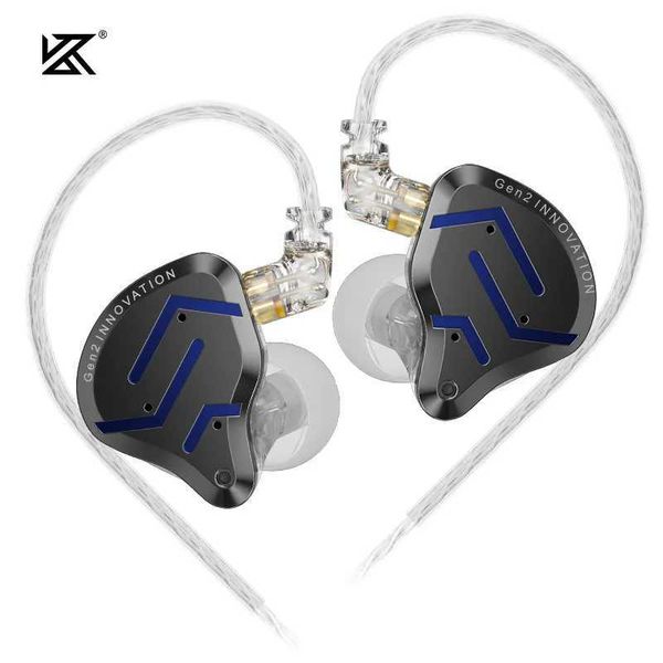 Headsets KZ ZSN Pro 2 In Ear Metal Earphones 1BA+1DD Hybrid Technology HIFI Bass Headphone Monitor Earbuds Sport Noise Cancelling Headset J2