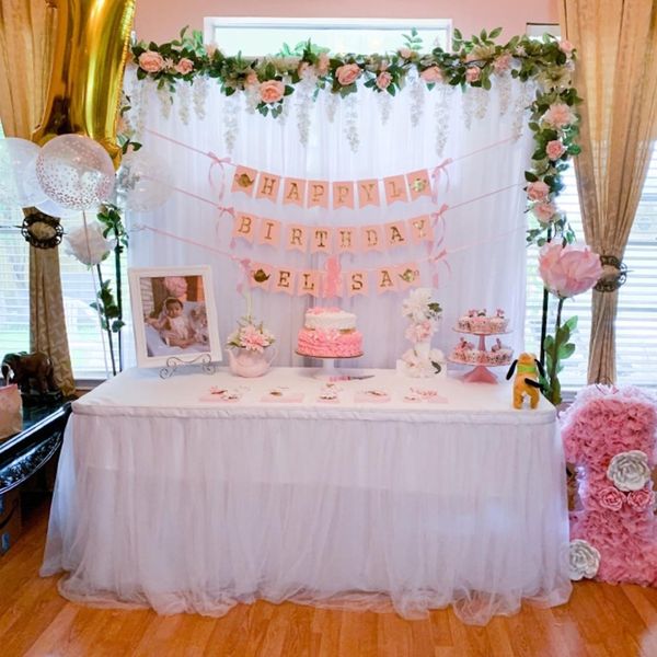 White Wedding Tulle Photography Backdrop Curtain Baby Shower Parties Decoration Curtains for Background Drapes