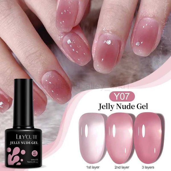 LILYCUTE 7ml Jelly Nude Pink Peach Gel Nail Polish Spring Summer Transparent Manicure Soak Off UV Colorful Nail Art Gel VarnishY240729Y24073