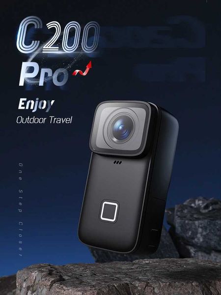 Sports Action Video Cameras SJCAM C200 Pro 4K Action Camera with Portable Body 5M Waterproof FHD 6-Axis GYRO Video Body 5G WiFi Night Vision