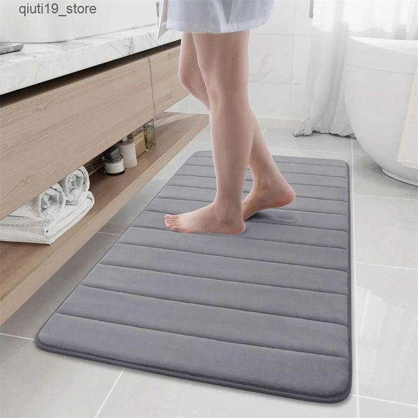 Bath Mats Orange antiskid bath towel memory foam pad bibulous shower carpet thick bath towel super soft bath towel gadget J241206
