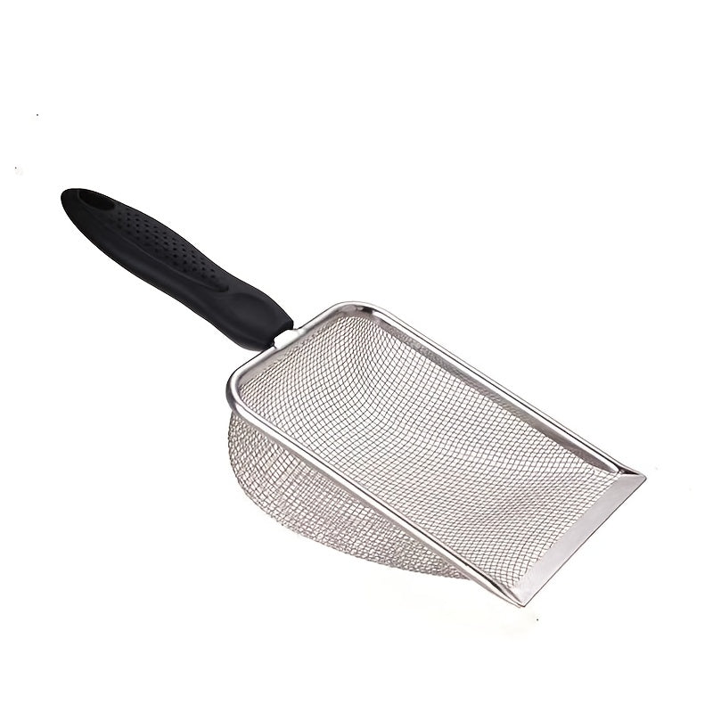 TEMU Extra Large Stainless Steel Cat Litter - Poop Shovel With Wide Screening Surface For Filtration - Ideal Cat Litter Box Cleaning Tool For Cats