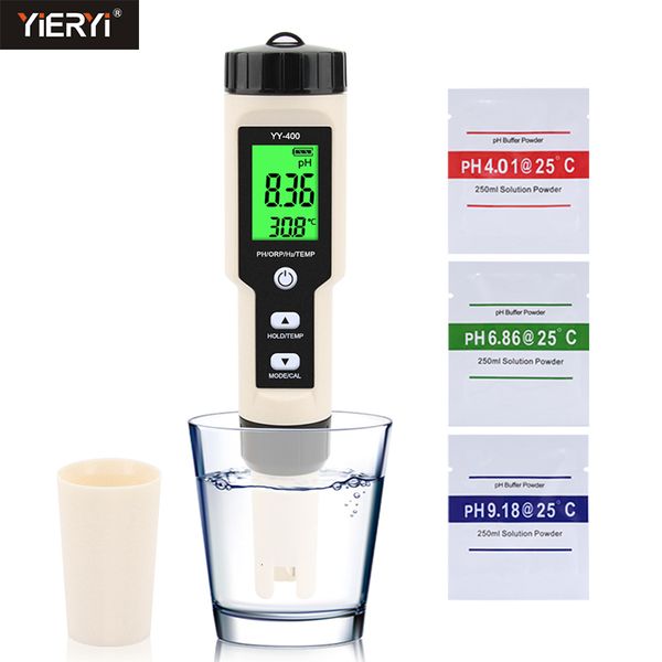 PH Meters yieryi 4 in 1 H2-PH-ORP-TEMP Meter Digital Water Quality Monitor Tester for Pools Drinking Water Aquariums 230710