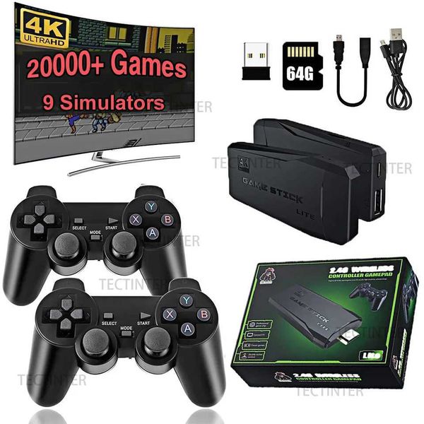 M8 Video Game Console 4K HD Built in 20000 Games Wireless Controller TV Game Stick Retro Handheld Game Player Dropsing Y241029