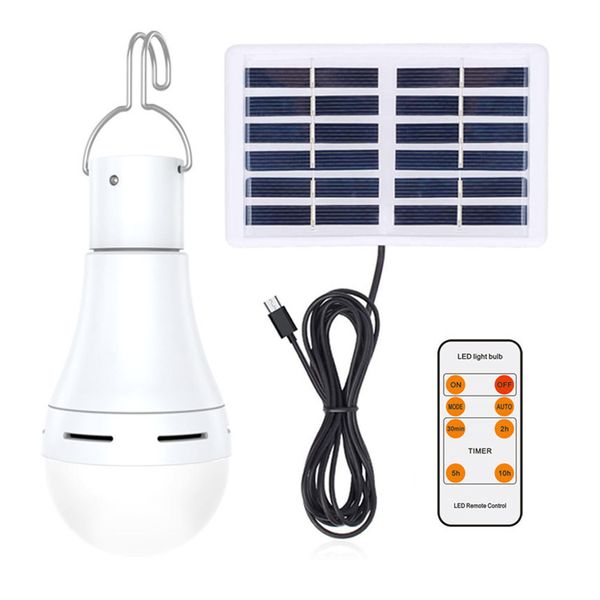 Lantern Solar Light Bulb Outdoor Waterproof With Hook Solar Lamp Garden Courtyard Emergency Energy Saving Lamp Bulbs