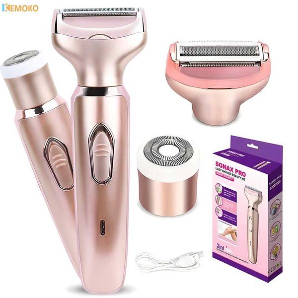 Womens electric shaver 2In1 hair removal painless facial shaver trimmer home shaver safety shaver W240808