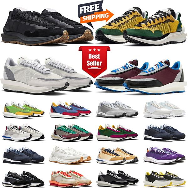 free shipping LDV Waffle outdoor designer shoes sacais mens wholesale sneakers women trainers Fragment Grey Kiss of Death Black White Sail G