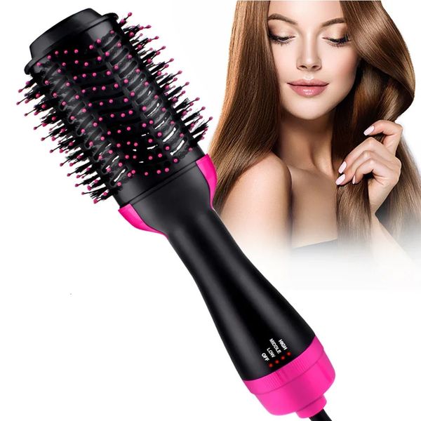 One Step Dryer Volumizer Salon Air Paddle Styg Brush Negative Ion Generator Hair Straightener Curler 240115