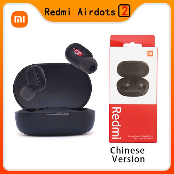 Original Xiaomi Redmi Airdots 2 TWS Bluetooth Earphone Stereo bass 5.0 headphones With Mic Handsfree Earbuds 5-10-20 pieces