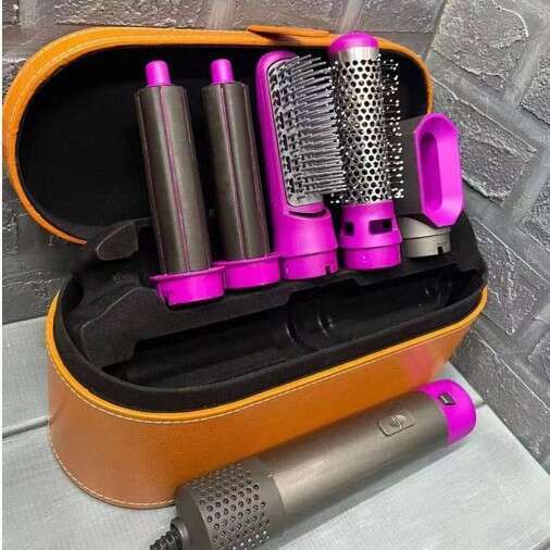 Hot Air Brush 5 in 1 Hair Dryer Brush Negative Ionic Detachable Hair Dryer Styler Air Culer Wand Hair Straightener Brush Blow Designer