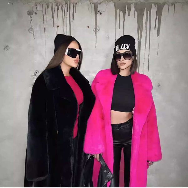 Autumn New Product: Imitation Fur Suit Collar Cotton Thickened Long Plush Womens Coat Windbreaker Designer Coat Women Womens Coat Coatwomen