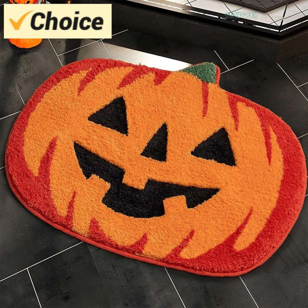Halloween Bathroom Decor Fall Bathroom Rugs Non Slip Funny Cute Bath Mats For Bathroom Shower Tub Washable Absorbent Carpet 3 62a