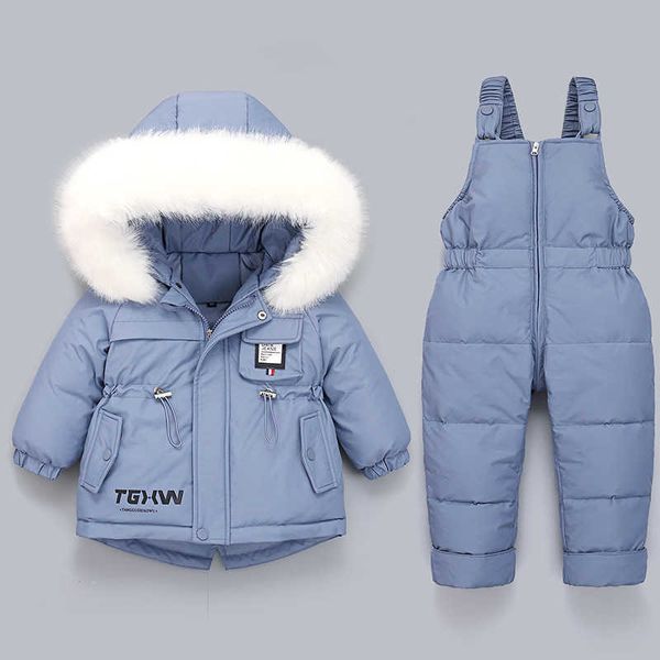 New children&#039;s down jacket set for infants 1-3 years old boys and girls baby thick foreign coat H240