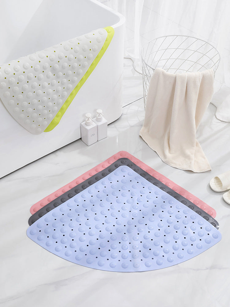Fan-shaped Shower Room Floor Mat Bathroom Non-slip Mat Bath Bathroom Foot Mat Hotel Bathroom Toilet Mat Bath Mat