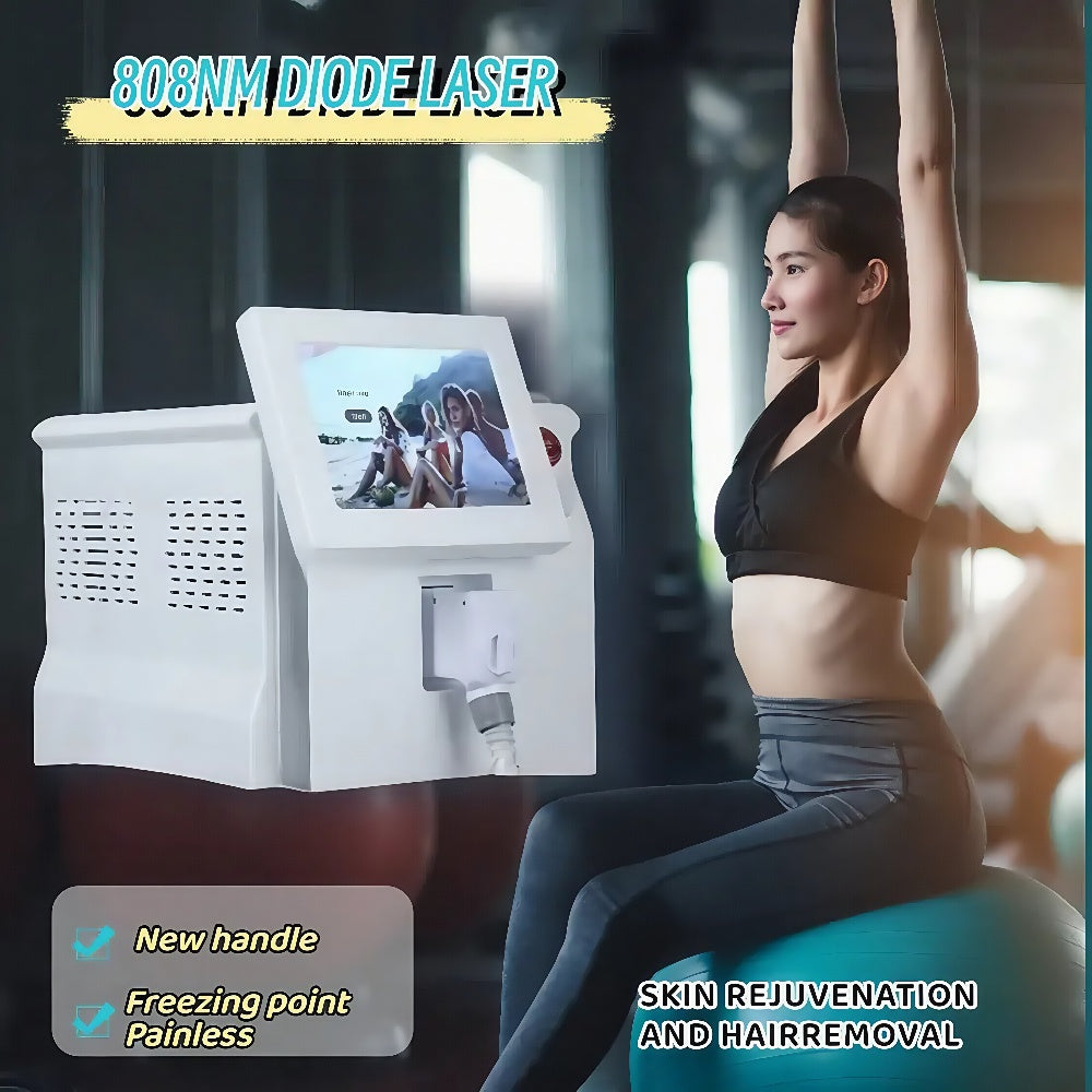 Laser Painless Permanen 3 Wavelength Diode Laser Hair Removal Machine 808NM Ice Platinum Cooling System Beautiful Suitable for home and beauty salon