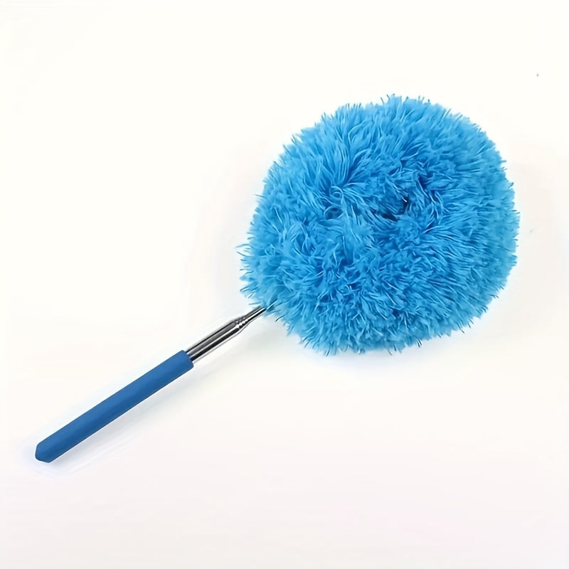 TEMU Manual Retractable Dust Remover With Extendable Handle - Non-electric Cleaning Tool, Lightweight Duster For Ceiling Fans, Blinds, Electronics,