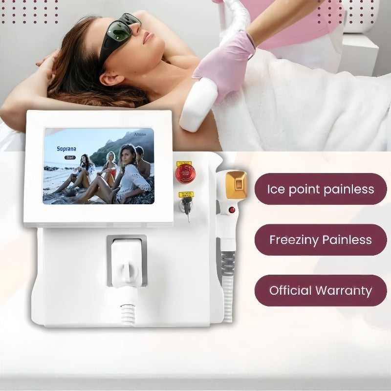 New 3 Wavelength Diode Laser Hair Removal Machine 808nm Ice Platinum Cooling System Beautiful Suitable for home and beauty salon