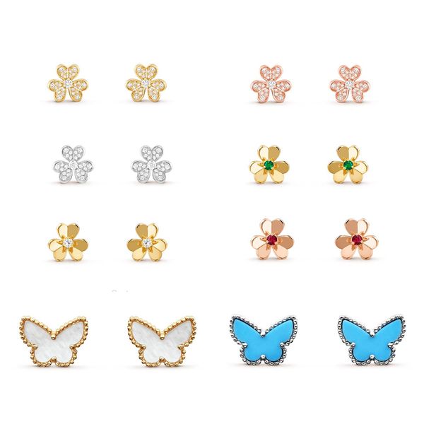 10 Style Designer Trefoil Earrings Butterfly Mother of Pearl Earrings Fashion Luxury Wedding Jewellery High Quality Non-Fading designer earr
