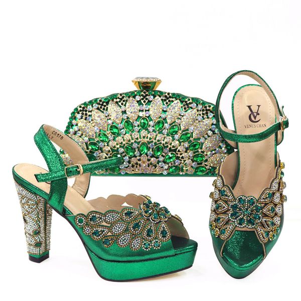 Exquisite Rhinestone 2021 Elegant And Fashionable High-Heeled Sandals Paired With A Bag