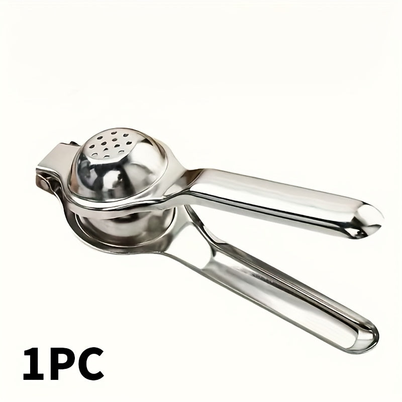 TEMU Compact Stainless Steel Manual Fruit Juicer - Portable & For Citrus, Pomegranates, Lemons - Travel, , And Outdoor Use - No Electricity Needed,