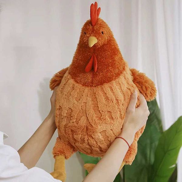 Creative simulation of fun plush Cecil chicken toys cute soft filled chicken family room decoration dolls childrens holiday birthday gifts C