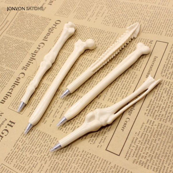 Ballpoint Pens Jonvon Satone 100 Pcs Wholesale Bone Pen Ball Pens Monster Toy Ballpoint Pen Stationery School Supplies Office Accessories St