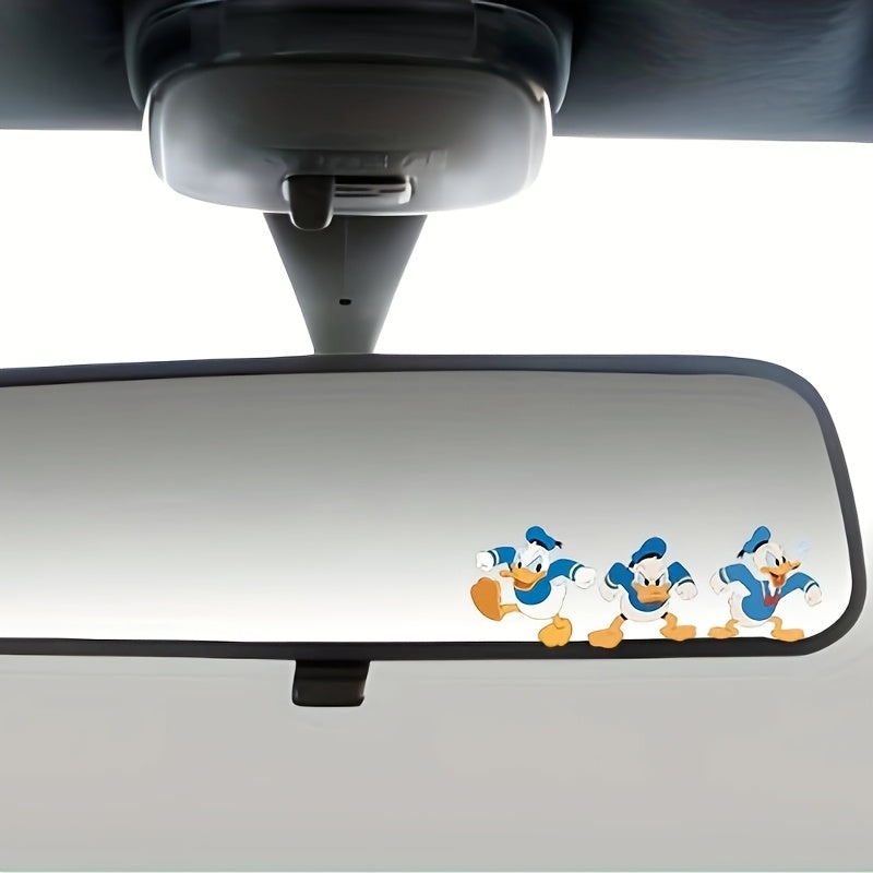 TEMU Angry Donald Duck Cartoon Car Sticker - Vibrant Vinyl Decal For Rearview Mirror, No-drill, Reusable, Home, Office, Or Vehicle Decor, Office