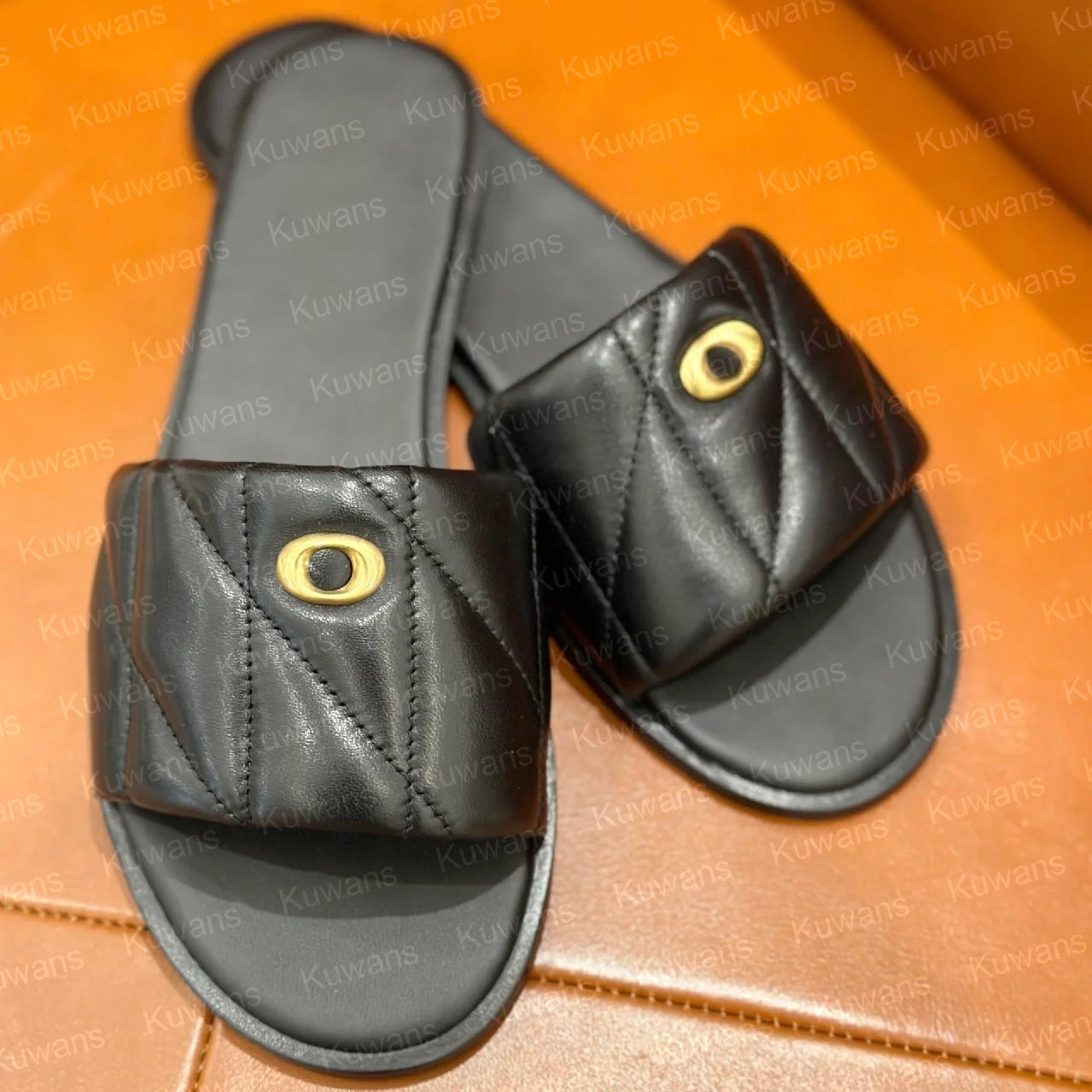 Designer Sandals Summer Beach sandal Holly Quilted Leather Slides Luxury Women Slippers Outfit Leather Flat Shoes Flip Flops Outfit Sandalias