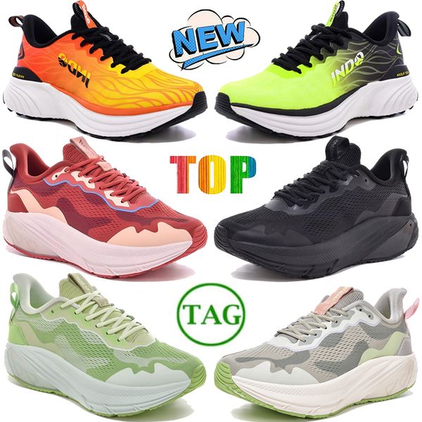 JNDO Whale Bionic Power Jet Running Shoes Triple Black Volcanic Red Coral Yellow aurora Green Bean Coffee PINK fashion designer sneakers men
