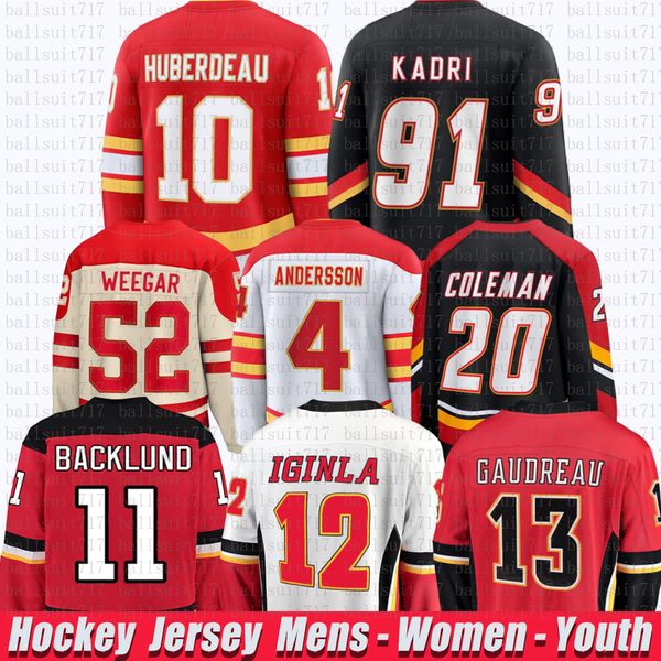10 Jonathan Huberdeau calgary hockey jersey flamesS jersey Nazem Kadri Rasmus Andersson Mikael Backlund Jarome Iginla MacKenzie Weegar Johnn