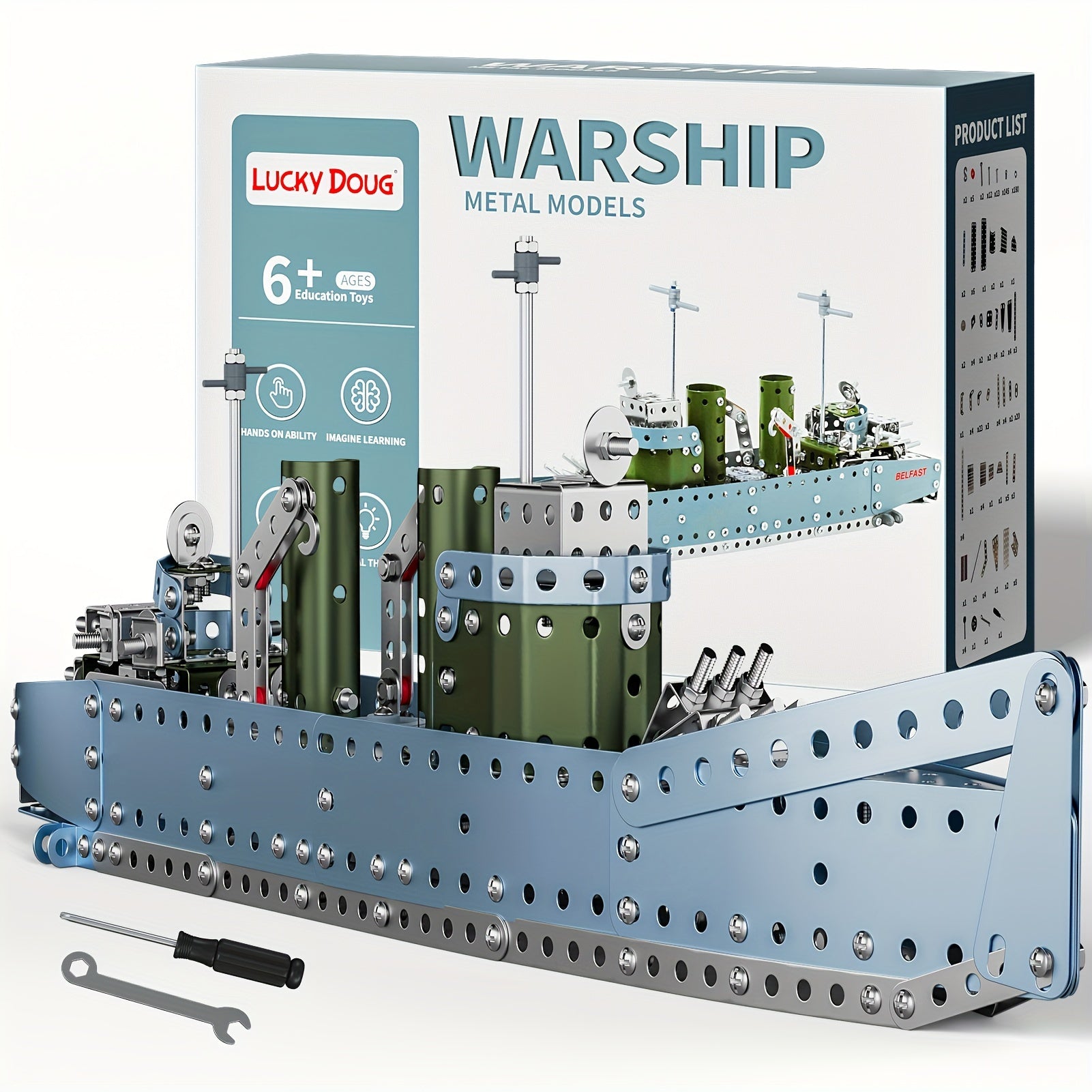 TEMU Stem Building Projects Model Cruiser Ocean Ship Set - 504pcs Stem Project Building Toys For Kids Ages 8-12, Assembly Science Kit Educational For